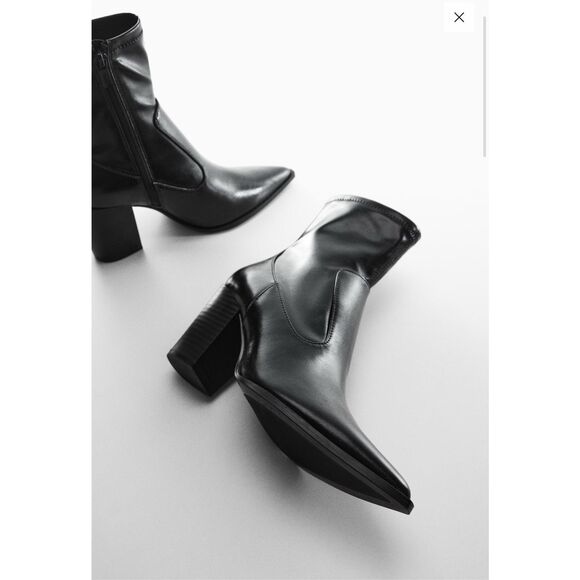 MANGO $150  POINTED-TOE ANKLE BOOT SWITH ZIP CLOSURE 42 US 10 - Picture 6 of 7